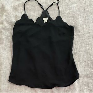 Scalloped hem tank top